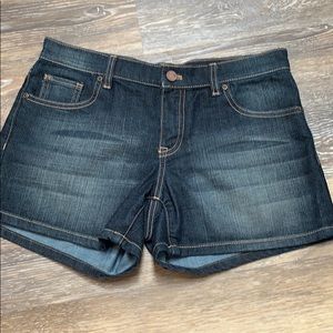 New York & Company dark denim shorts